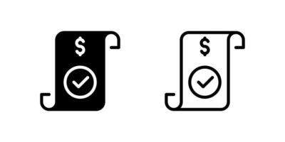 Clear paid invoice document icon for billing, payment confirmation, and financial records. Useful for business, accounting, and digital transactions. vector