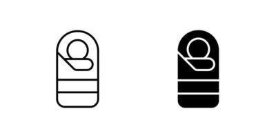 Essential sleeping bag icon set for camping, outdoor adventures, and travel. Perfect for nature, survival, and recreation themes. vector