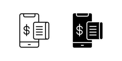 Modern bill payment icon set for online transactions, mobile finance, and banking. Essential for digital banking and financial management. vector