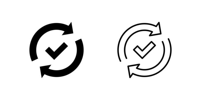 Dynamic circular arrows icon set representing refresh, process, and update functions. Essential for web applications and system interfaces. vector