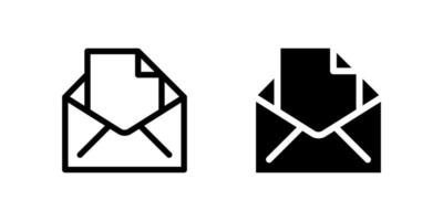 Classic email envelope icon set for messages, communication, and digital mail. Useful for contact forms and online correspondence. vector