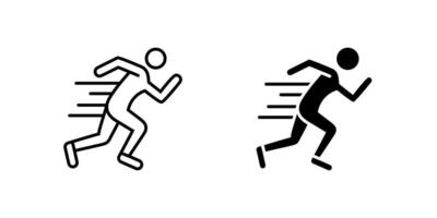 Dynamic fast run speed icon set for athletes, sport, and physical activity. Perfect for fitness, competition, and healthy lifestyle themes. vector