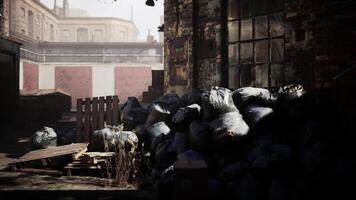 CGI Abandoned factory in decay with collapsing structures and debris video