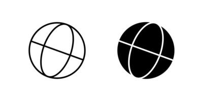 Clean globe icon set on a dialog window, representing websites, internet Browse, and online services. Useful for web development and digital interfaces. vector
