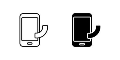 Stylish phone icon set perfect for communication apps, mobile technology, and contact pages. vector