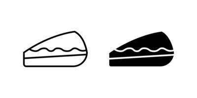 Delicious pie slice icon set perfect for food blogs, dessert recipes, and culinary apps. vector