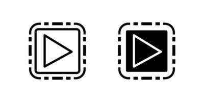 Dynamic play media button icon set ideal for platforms, music apps, and media players. vector