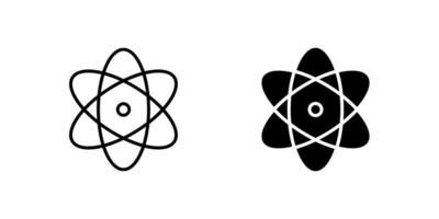 Abstract atom molecule icon set symbolizing science, physics, and chemistry. Perfect for research, education, and technology themes. vector