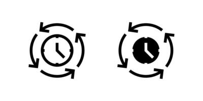 Dynamic refresh time icon set with circular arrows, symbolizing reload, update, and process cycles. Essential for web apps and system interfaces. vector
