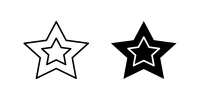 Universal star icon set for favorites, ratings, and quality indicators. Ideal for reviews, best choice, and positive feedback. vector
