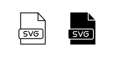 Technical SVG file document icon set for graphics, web development, and scalable images. Useful for coding and digital design. vector