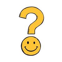 Confused Question Mark Face Expression Symbol Sticker Illustration illustration Graphic Design vector