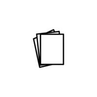 Paper Stack Offset Sheets Icon vector