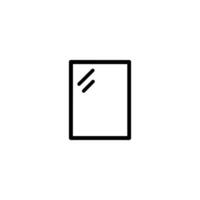Glass Pane Subtle Reflection Icon vector
