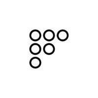 Drag Handle Grip Dots Array vector