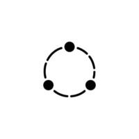 Dashed Arc Circle With Three Points vector