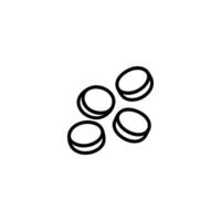 Plastic Pellets Abstract Form Icon vector