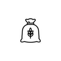 Grain Sack Tied Bulging Shape vector