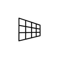 One Point Perspective Grid View vector