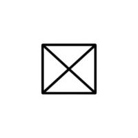 Wireframe Placeholder Box Simple Outline vector