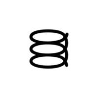 Stacked Ellipses Spiral Spring Shape vector