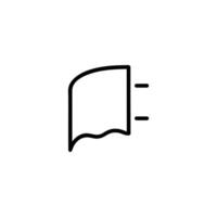 Curved Wavy Surface With Dashes vector