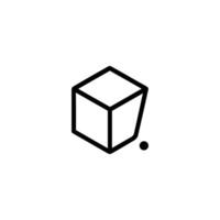 Isometric Cube With Draft Angle Face vector