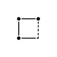 Implied Square Dashed Lines Three Points vector