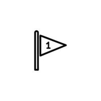 Monochrome First Place Pennant Flag vector