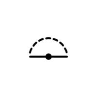 Dashed Arc With Center Point Line vector