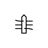 Fence Post Horizontal Wire Lines vector