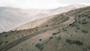 CGI Scenic view of a winding mountain road in the Pamir region of Tajikistan video