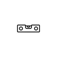 Spirit Level Tool Outline Symbol vector