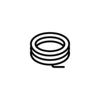 Coil of Wire Concentric Icon vector