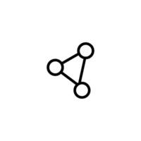 Interconnected Nodes Network Icon vector