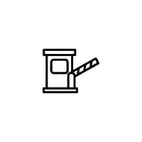 Monochrome Border Control Post Barrier vector