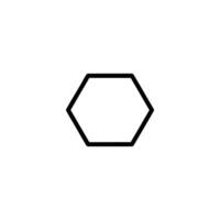 Hexagon With Selected Top Edge Highlight vector
