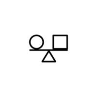 Balanced Shapes Fulcrum Harmony Icon vector