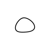 Smooth Stone Pebble Shape Icon vector