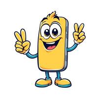 Cheerful Cartoon Phone Character Spreading Positivity and Good Vibes as a Sticker vector