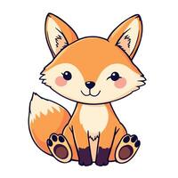 Adorable Cartoon Fox illustration Illustration Cute Design Perfect for a Sticker vector