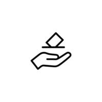 Abstract Open Hand Civic Duty Symbol vector