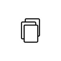 Card Sorting Stacked Rectangles Symbol vector