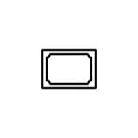 Monochrome Empty Certificate Frame Outline vector