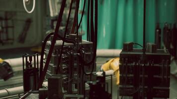 CGI Secret bunker filled with advanced science laboratory equipment and tools video