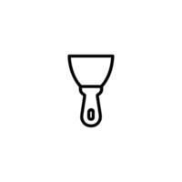 Spackle Putty Knife Outline Symbol vector