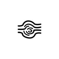 Abstract Wood Grain Pattern Icon vector