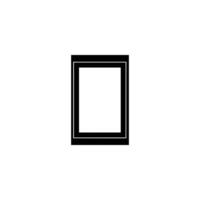 Rectangular Picture Frame Black Silhouette vector