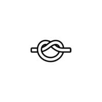Simple Knot Problem Entanglement Icon vector