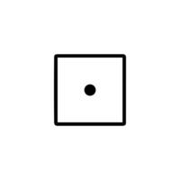 Square Outline With Center Point Dot vector